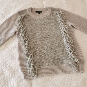 Brand new Banana Republic 100% wool fringe sweater